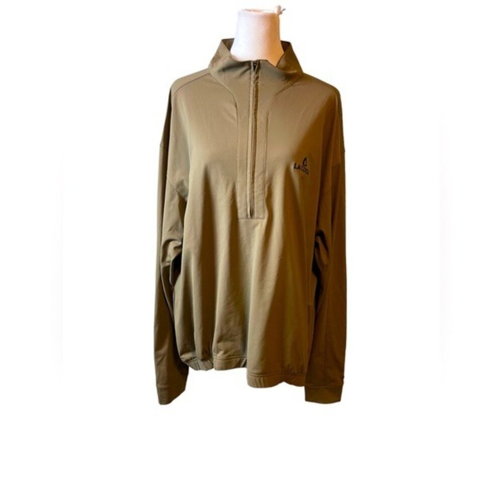 Nike Golf Pullover Jacket Mens L Olive Green Like New Dri-Fit Quarter-Zip